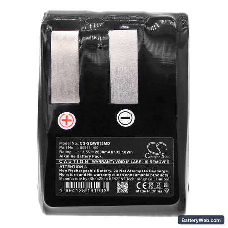 SSCOR Quickdraw Powered Portable Suction Unit Replacement Battery, 13.5V, 2600mAh, Alkaline 5
