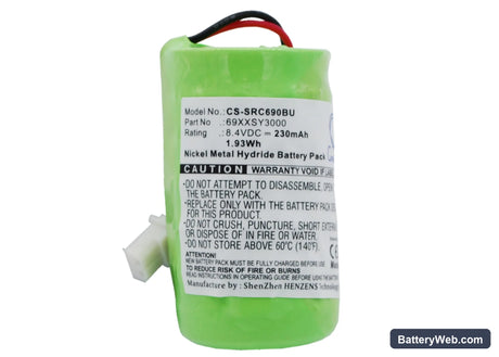 Symbol VRC6900 Replacement Battery, 8.4V, 230mAh, Ni-MH 1