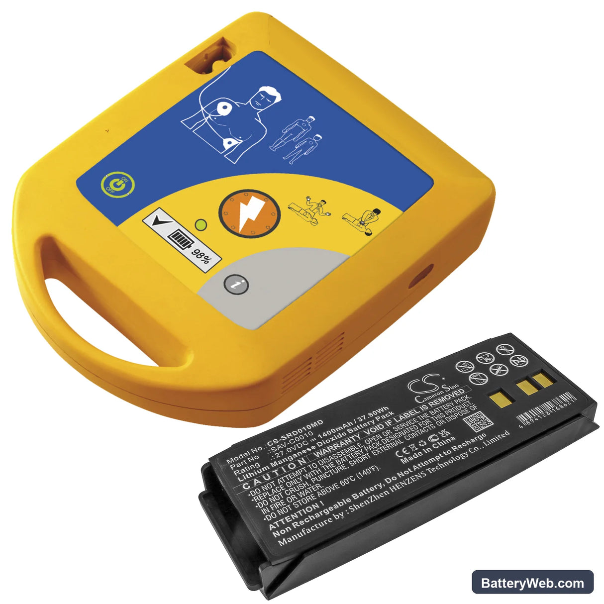 SaverOne D Replacement Battery, 27V, 1400mAh, Li-MnO2 6