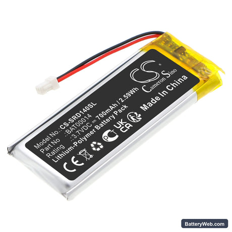 Cardo Packtalk Edge Replacement Battery, 3.7V, 700mAh, Li-Polymer 1