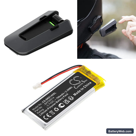 Cardo Packtalk Edge Replacement Battery, 3.7V, 700mAh, Li-Polymer 6