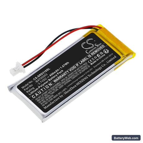 Cardo Q1 Replacement Battery, 3.7V, 450mAh, Li-Polymer 1