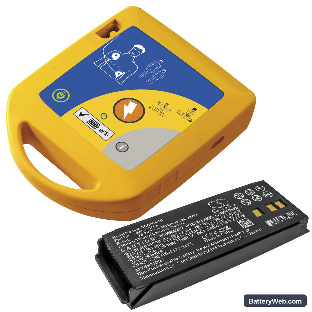 SaverOne D Replacement Battery, 25.2V, 3500mAh, Li-SOCl2 6