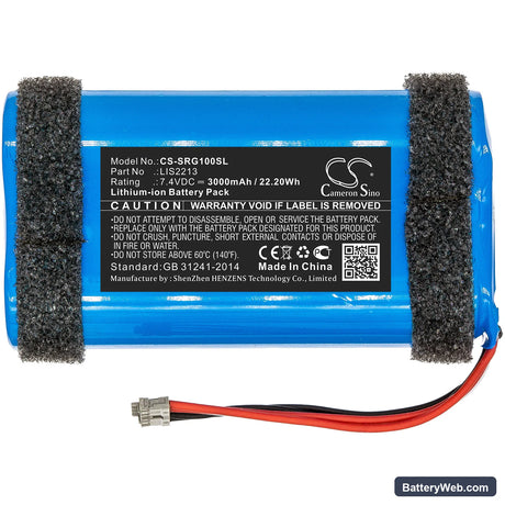 Sony SRS-HG1 Replacement Battery, 7.4V, 3000mAh, Li-ion 3
