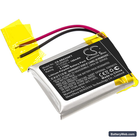 Shark 550R Replacement Battery, 3.7V, 190mAh, Li-Polymer 1