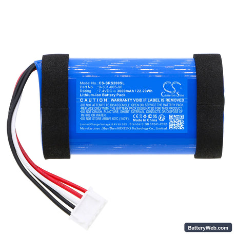 Sony LSPX-S2 Replacement Battery, 7.4V, 3000mAh, Li-ion 3
