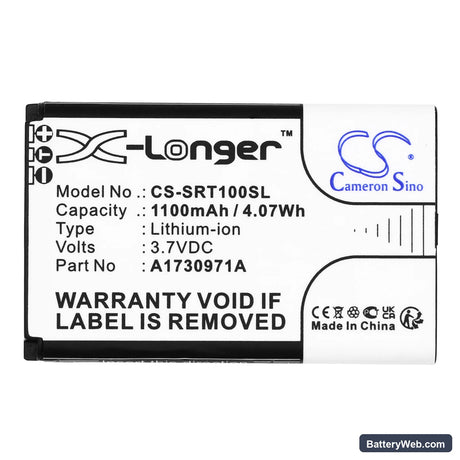 Sony S-Air Wireless Transceiver Replacement Battery, 3.7V, 1100mAh, Li-ion 3