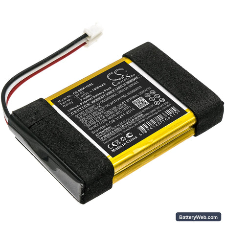 Sony SRS-X11 Replacement Battery, 7.4V, 1000mAh, Li-Polymer 1