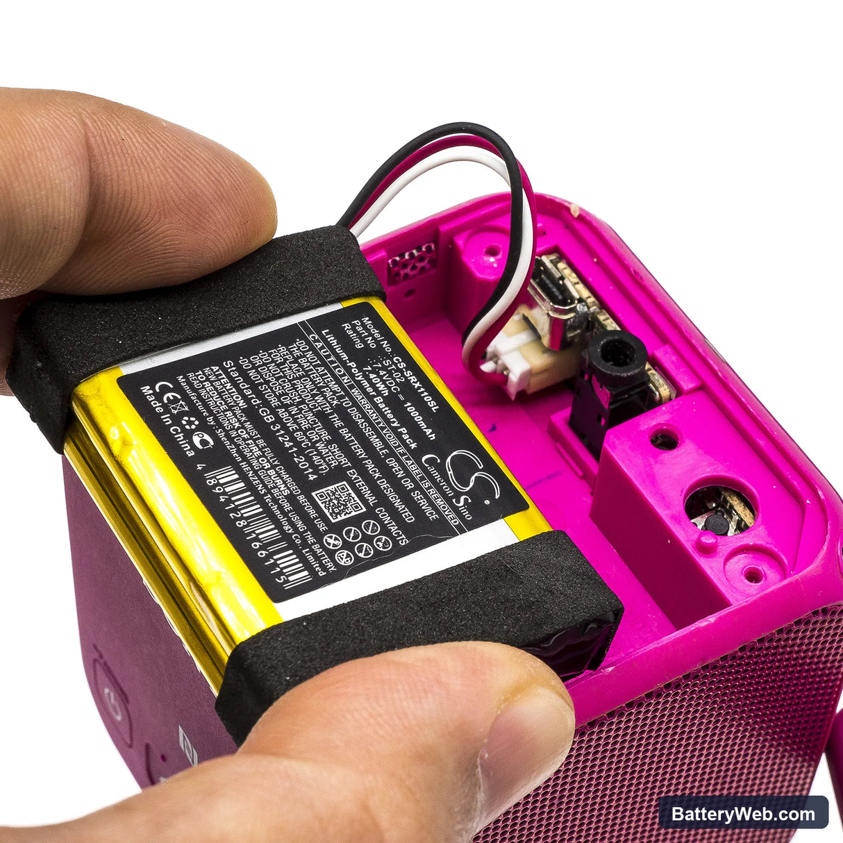 Sony SRS-X11 Replacement Battery, 7.4V, 1000mAh, Li-Polymer 7