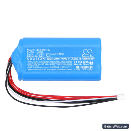 Sony SRS-XB501 Replacement Battery, 7.4V, 6700mAh, Li-ion 3