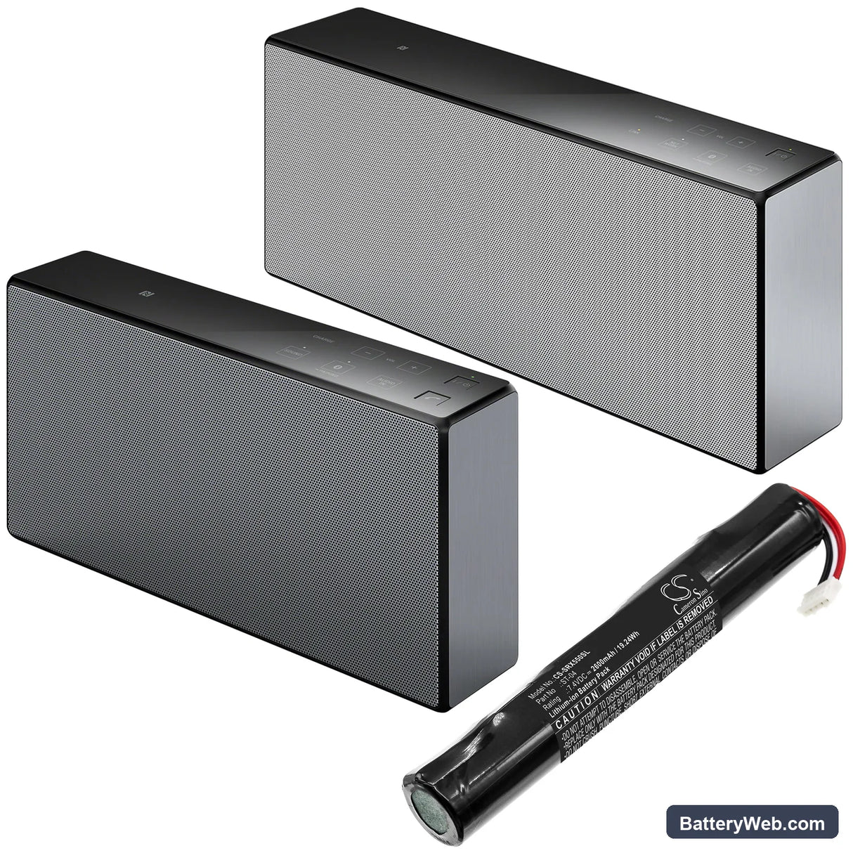 Sony SRS-X55 Replacement Battery, 7.4V, 2600mAh, Li-ion 6