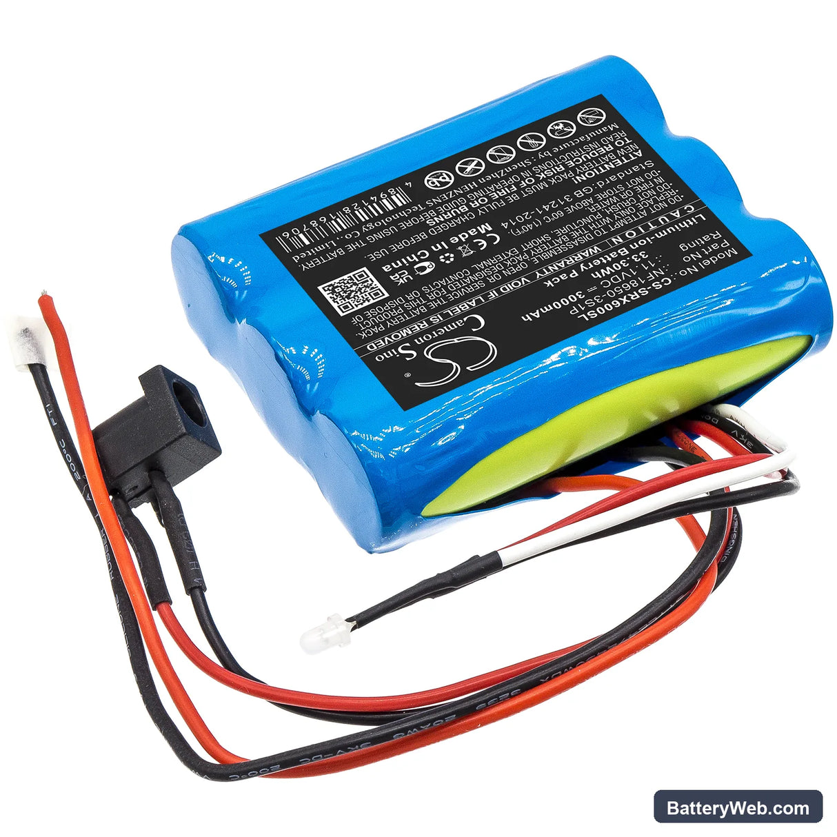 Sherpa SX-LIS06B Replacement Battery, 11.1V, 3000mAh, Li-ion 2