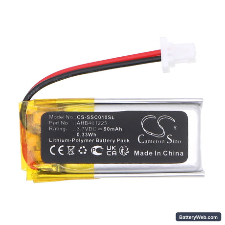 Sena Grip Remote Control Replacement Battery, 3.7V, 90mAh, Li-Polymer 3