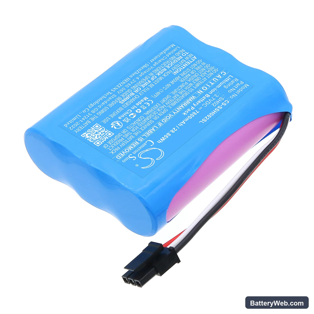 Simplehuman ST3007 Replacement Battery, 3.7V, 7800mAh, Li-ion 2
