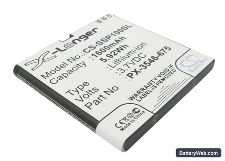 Simvalley SP-100 Replacement Battery, 3.7V, 1600mAh, Li-ion 1