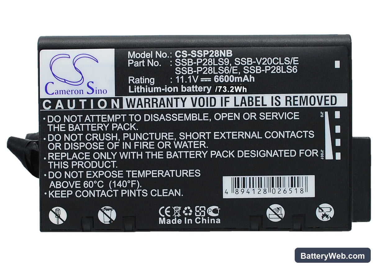 Hughes Replacement Battery, 11.1V, 6600mAh, Li-ion 5