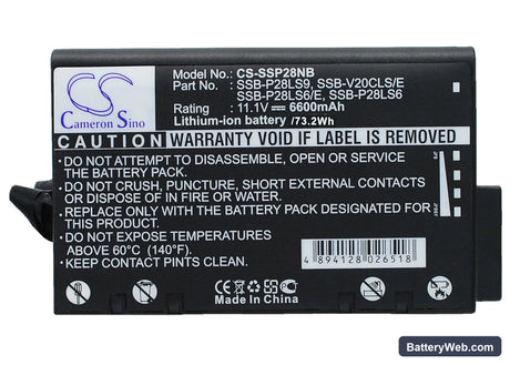 Hughes Replacement Battery, 11.1V, 6600mAh, Li-ion 5