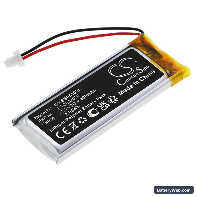 Sena GT-Air II Replacement Battery, 3.7V, 800mAh, Li-Polymer 1