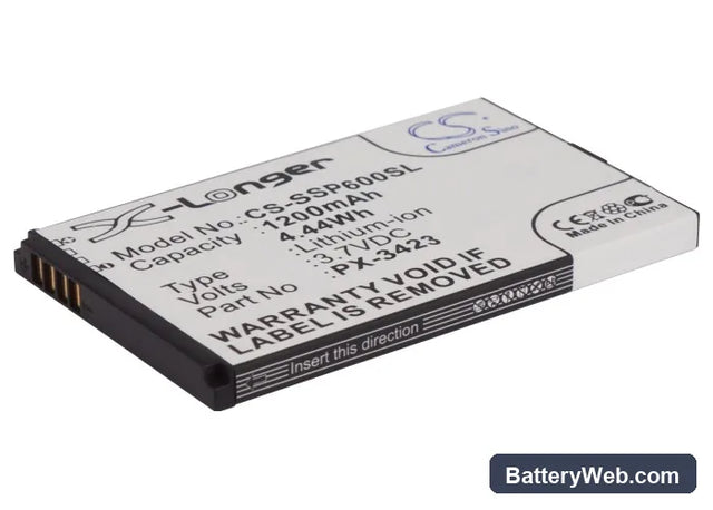 Simvalley SP-40 Replacement Battery, 3.7V, 1200mAh, Li-ion 1