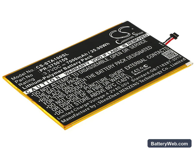 Insignia Flex 10.1 NS-15AT10 Replacement Battery, 3.7V, 7000mAh, Li-Polymer 1