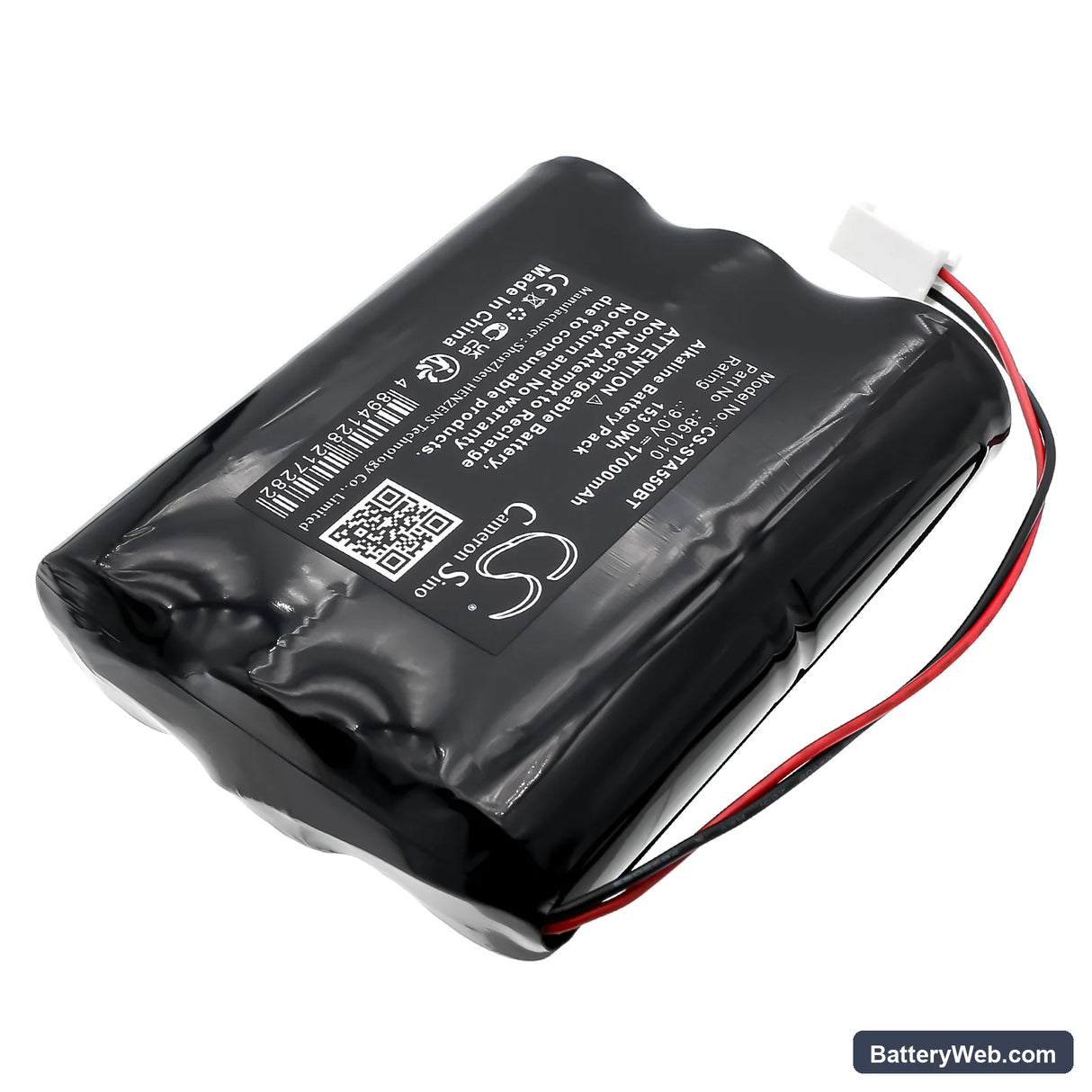 SILENTRON 5501 Replacement Battery, 9V, 17000mAh, Alkaline 2