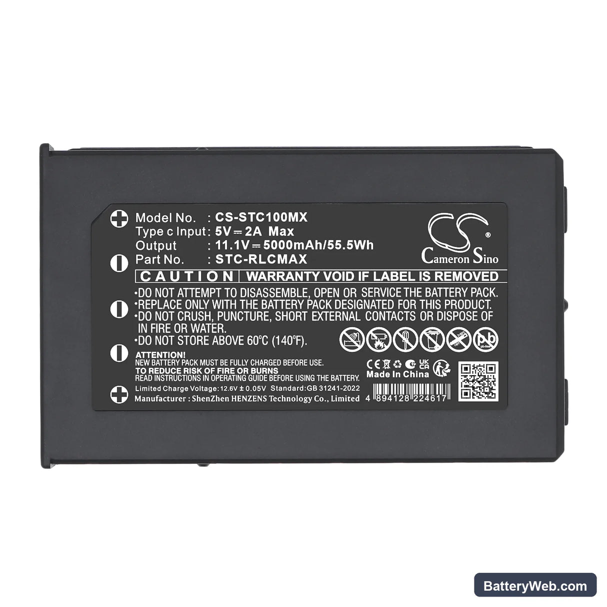 Stealth Cam Deceptor Max Replacement Battery, 11.1V, 5000mAh, Li-Polymer 5