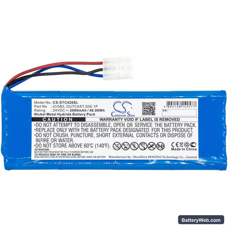 Soundcast ICO420 Replacement Battery, 24V, 2000mAh, Ni-MH 3