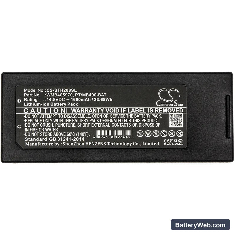 Lapin PT408e Replacement Battery, 14.8V, 1600mAh, Li-ion 3