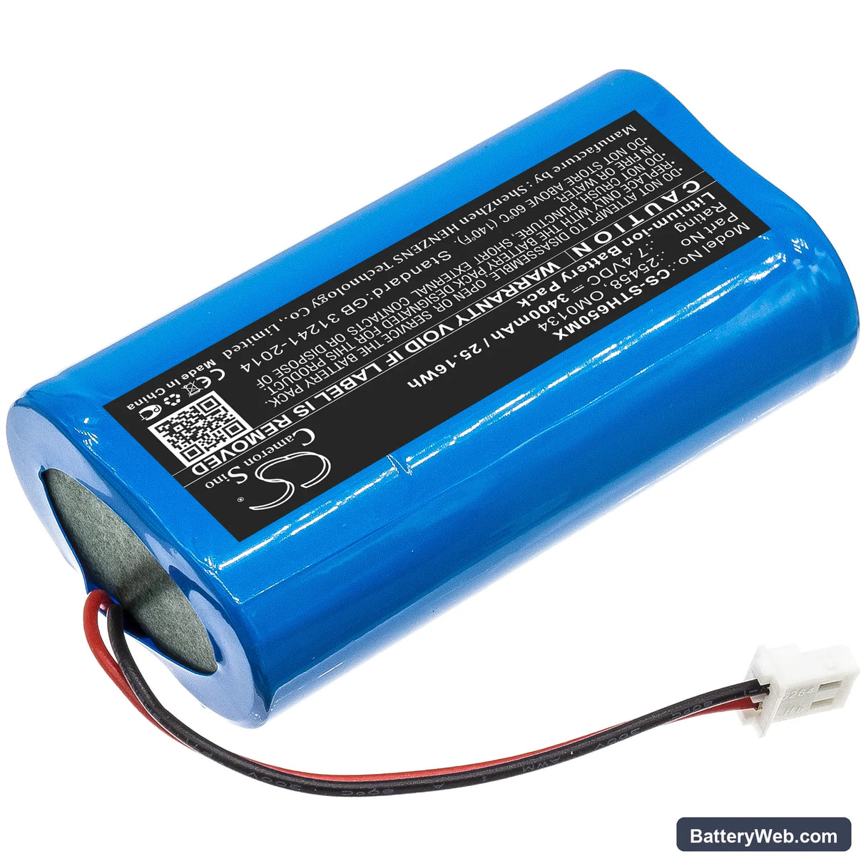 SurgiTel Eclipse EHL65 Replacement Battery, 7.4V, 3400mAh, Li-ion 2