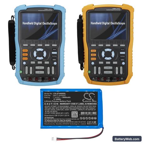 Siglent SHS800 Replacement Battery, 7.4V, 5000mAh, Li-Polymer 6