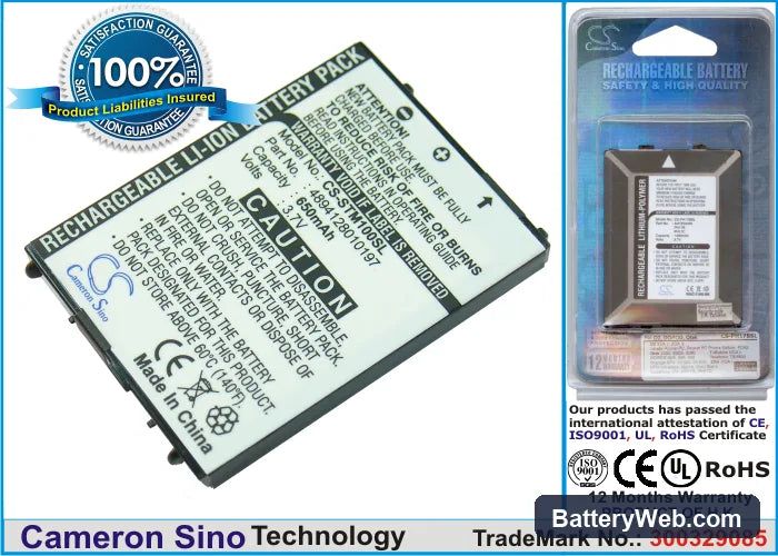 Sharp TM100 Replacement Battery, 3.7V, 650mAh, Li-ion 1