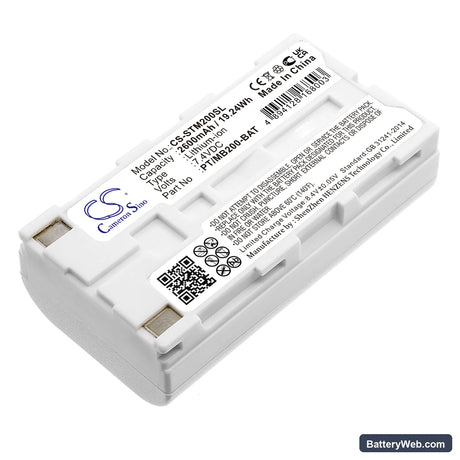Sato MB200 Replacement Battery, 7.4V, 2600mAh, Li-ion 1
