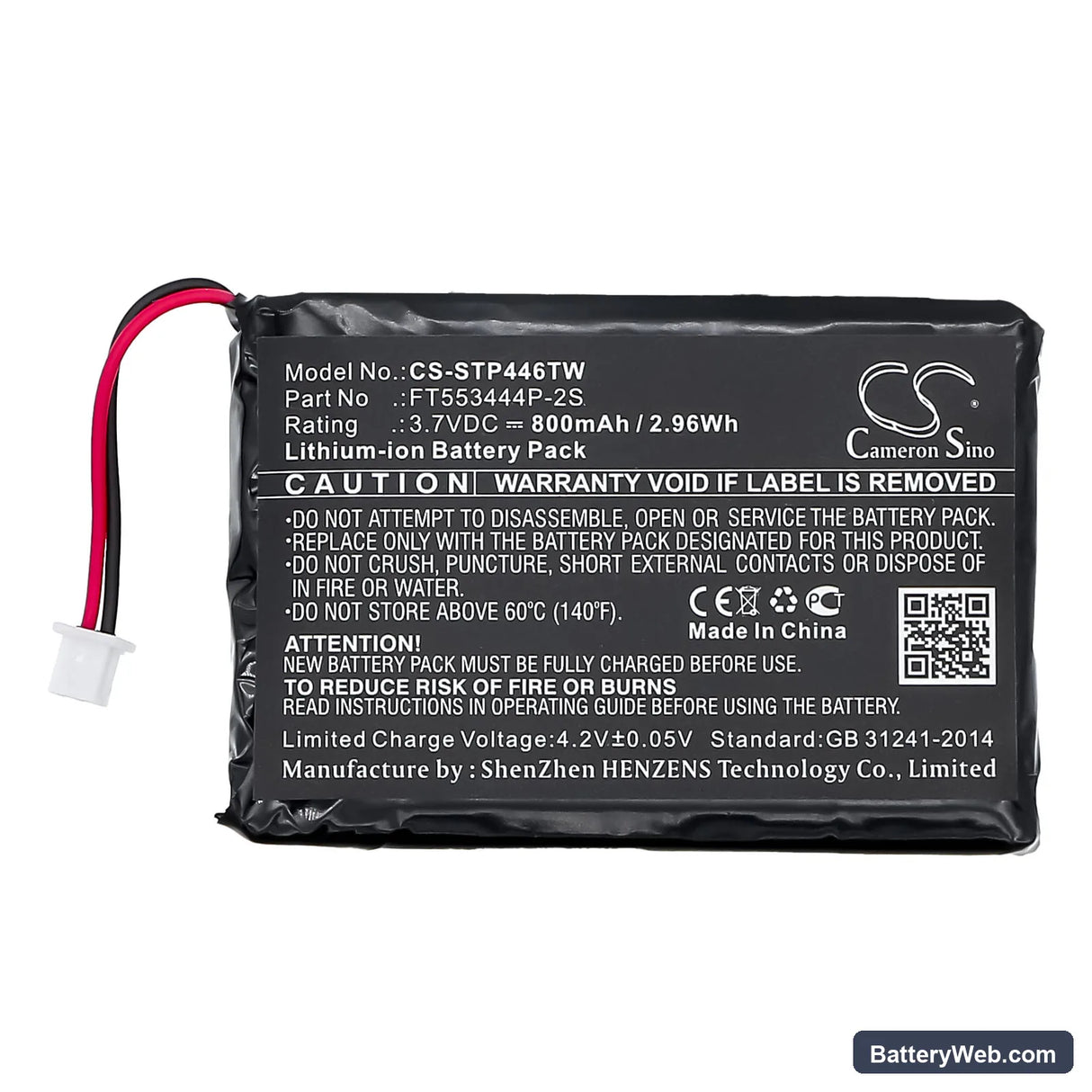 Stabo freecomm 600 Set Replacement Battery, 3.7V, 800mAh, Li-ion 3