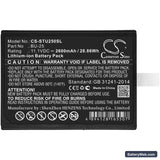 Sumitomo Type-25 Replacement Battery, 11.1V, 2600mAh, Li-ion 3