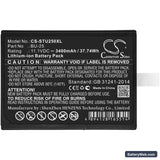 Sumitomo Type-25 Replacement Battery, 11.1V, 3400mAh, Li-ion 3