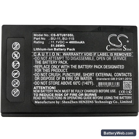 Sumitomo TYPE-81C Replacement Battery, 11.1V, 4600mAh, Li-ion 3