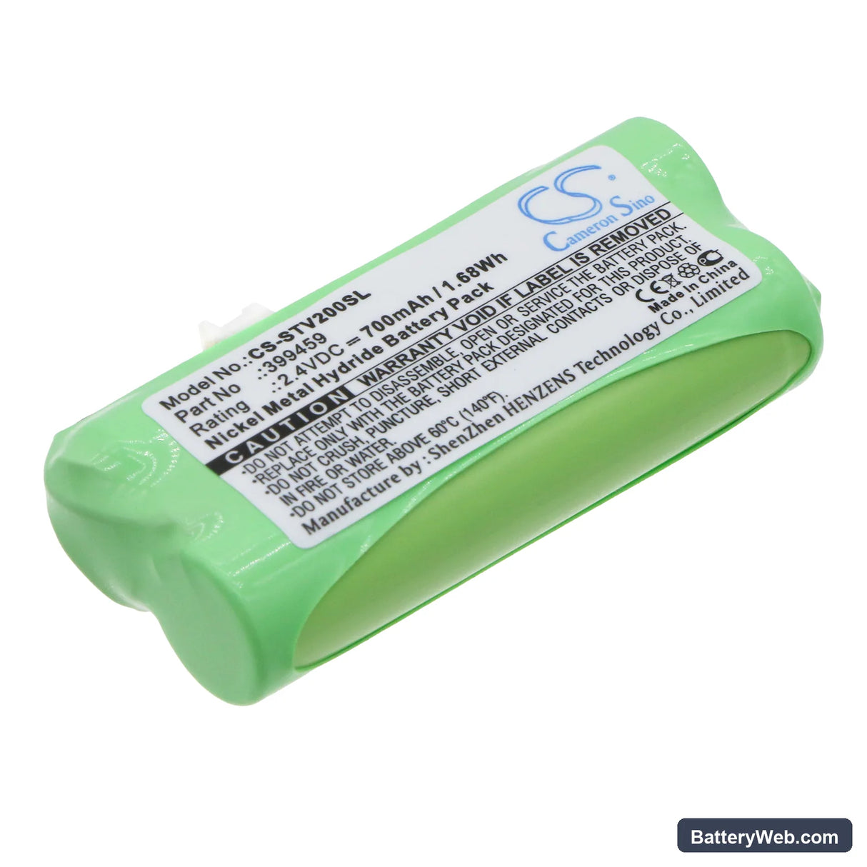 Stageclix Jack V2 Transmitter Replacement Battery, 2.4V, 700mAh, Ni-MH 1