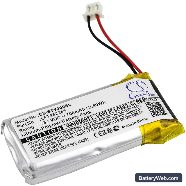 Stageclix Jack V3 transmitter Replacement Battery, 3.7V, 700mAh, Li-Polymer 1