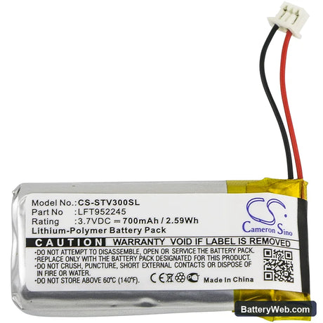 Stageclix Jack V3 transmitter Replacement Battery, 3.7V, 700mAh, Li-Polymer 3