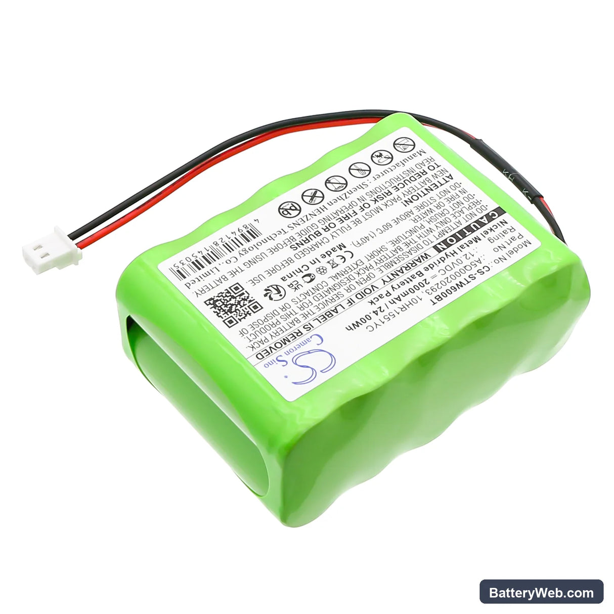 Siemens Sintony IC60-W-10 Replacement Battery, 12V, 2000mAh, Ni-MH 2
