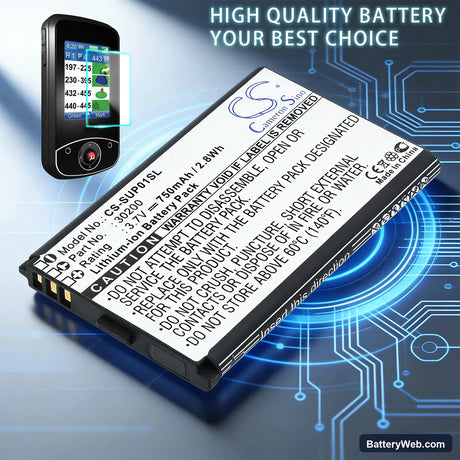 Callaway uPro Replacement Battery, 3.7V, 750mAh, Li-ion 6