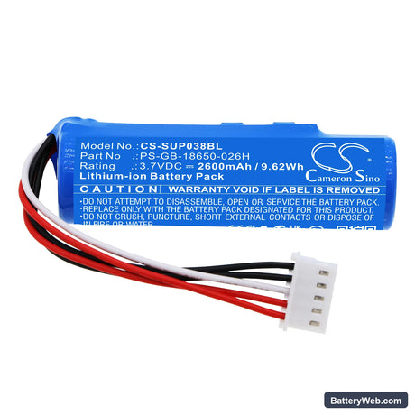 SumUp 3G Printer Replacement Battery, 3.7V, 2600mAh, Li-ion 3