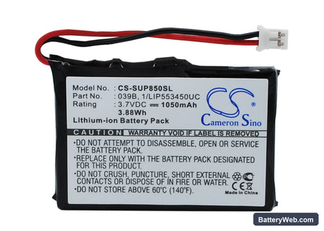 Sureshotgps 8800 Replacement Battery, 3.7V, 1050mAh, Li-ion 1