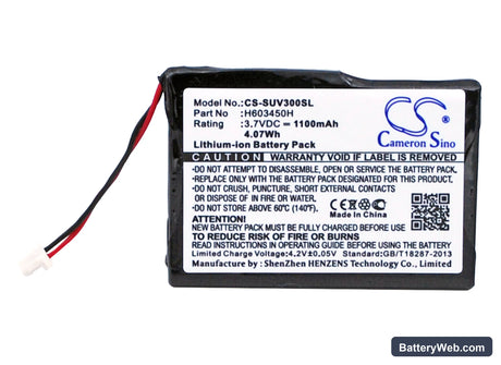 Sureshotgps Micro V3 Replacement Battery, 3.7V, 1100mAh, Li-ion 5