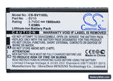 Sieval SV-118 Replacement Battery, 3.7V, 1900mAh, Li-ion 1