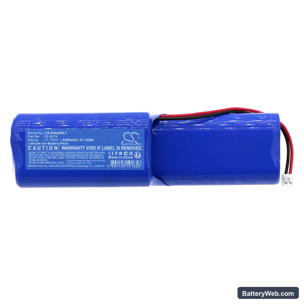 SCANGRIP NOVA 20 C+R Replacement Battery, 11.1V, 5200mAh, Li-ion 3