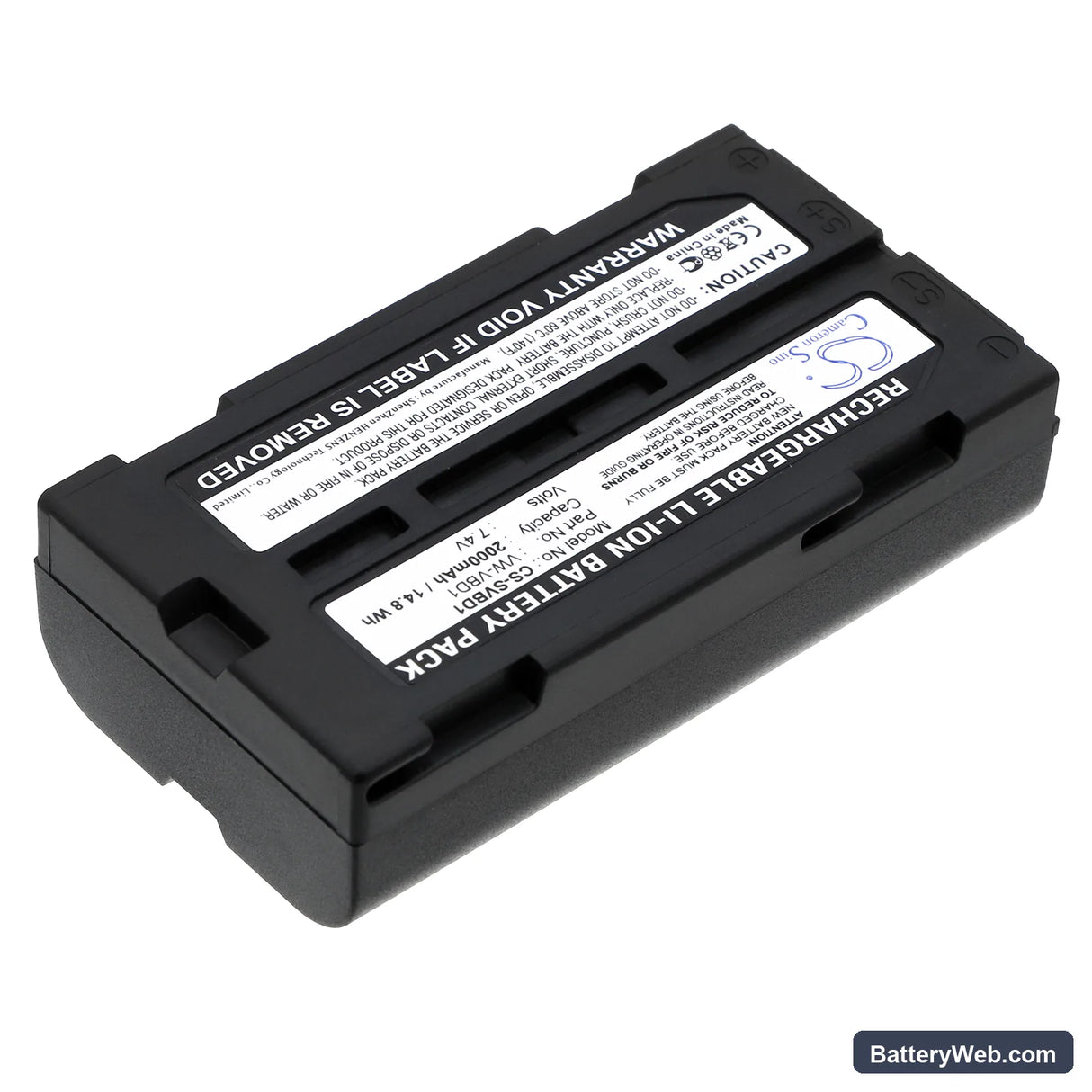 Fuji VMBPL30A Replacement Battery, 7.4V, 2000mAh, Li-ion 2