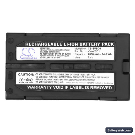 Fuji VMBPL30A Replacement Battery, 7.4V, 2000mAh, Li-ion 5