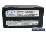 Panasonic NV-DX100 Replacement Battery, 7.4V, 6000mAh, Li-ion 5