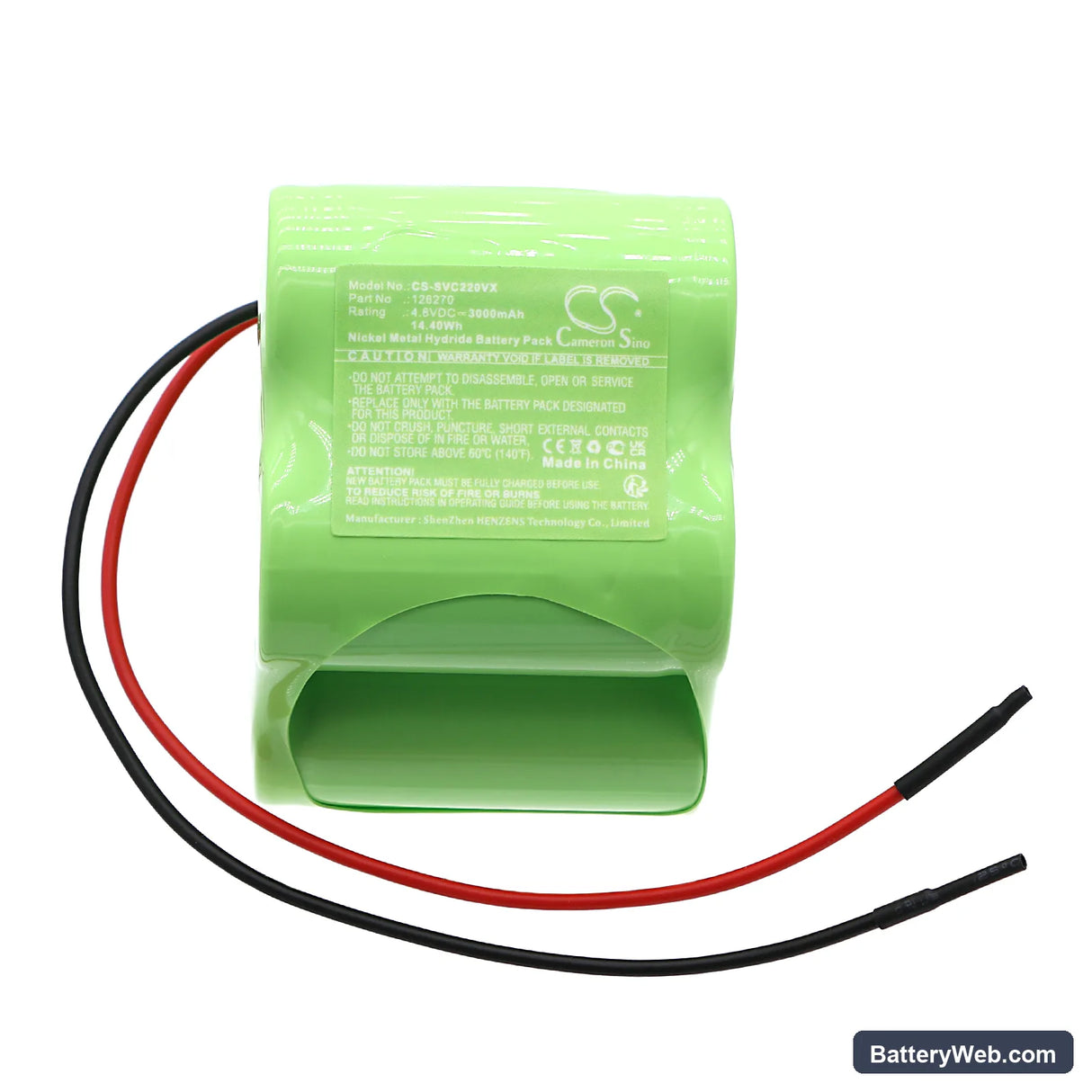 Sencor SVC-220 Replacement Battery, 4.8V, 3000mAh, Ni-MH 3